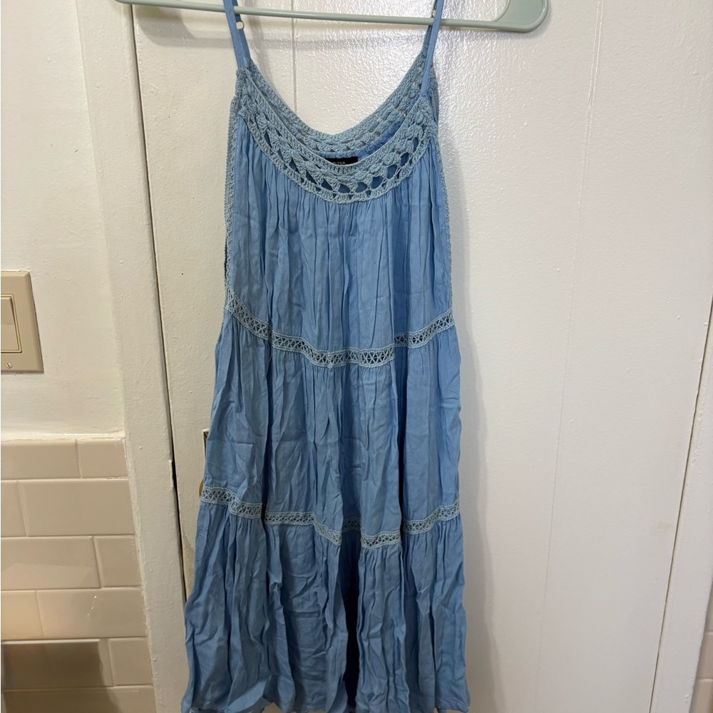 Raviya Blue Ruffled Tiered Sundress